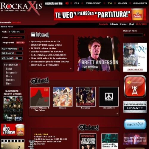 diseño web rockaxis